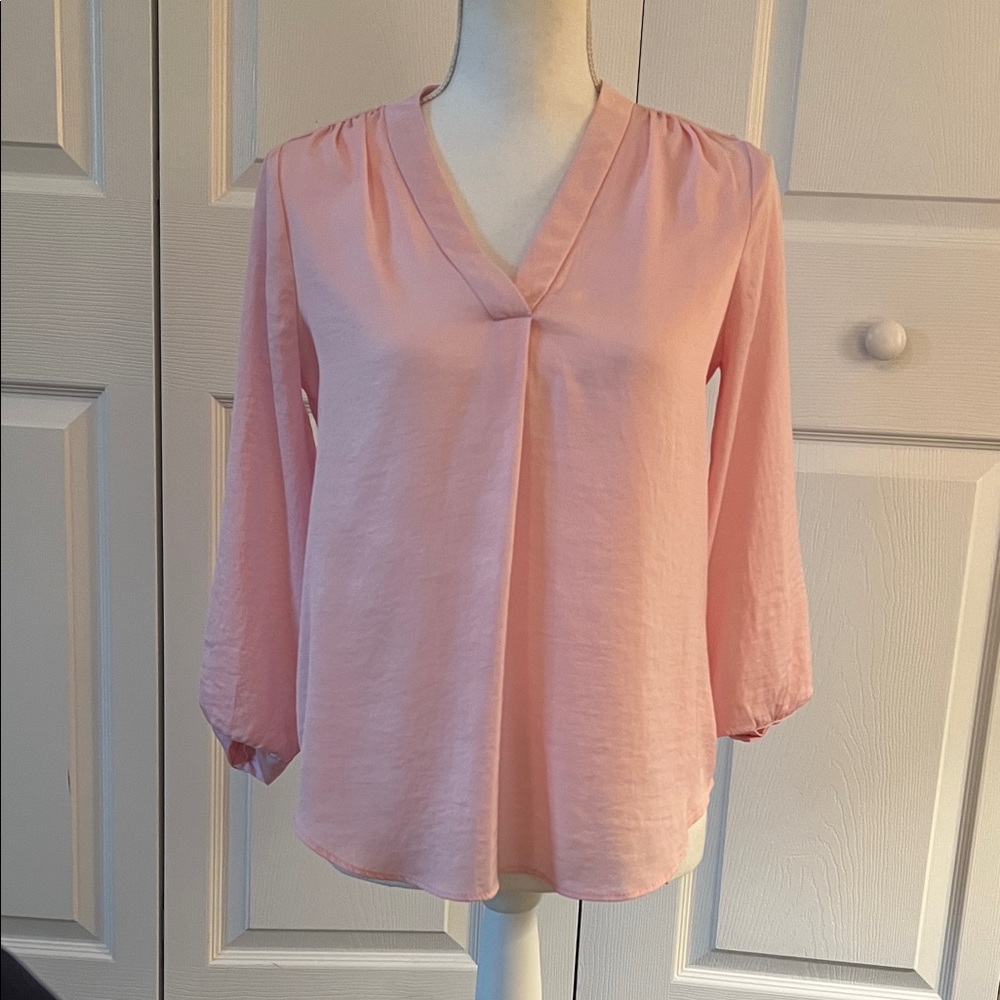 Vince Camuto Soft Pink V-Neck Blouse